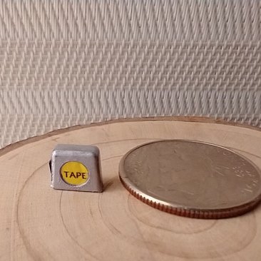 1:12 Dollhouse miniature tape measure for mini DIYer or garage workshop REF Silvery PRICE is for EACH