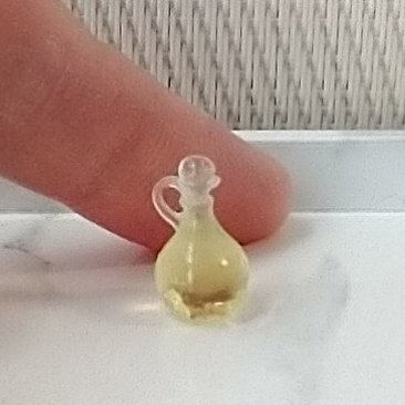 1:12 Dollhouse cooking oil dispenser  faux glass cruet olive oil dispenser with clear stopper PRICE is for EACH