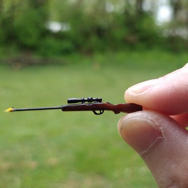 1:12 scale dollhouse rifle BBQ grill lighter Shotgun gas lighter NON-working