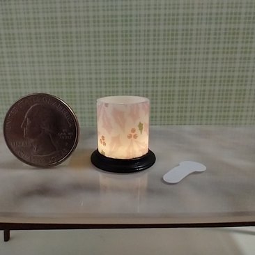 1:12 Dollhouse miniature fall candle sleeve or battery lighted candle holder REF Holly