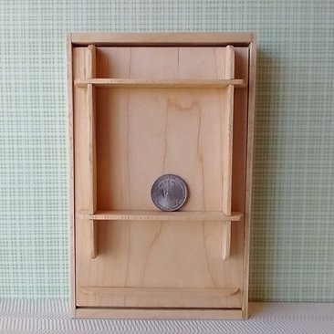 REERVED 1:12 Dollhouse miniature Murphy bed in solid hard maple Full/double fold-down bed Wall bed with shelving multi-function dolls bed