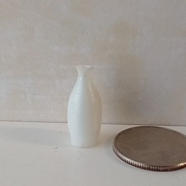 1:12 miniature white vase inspired by a bowling pin :)