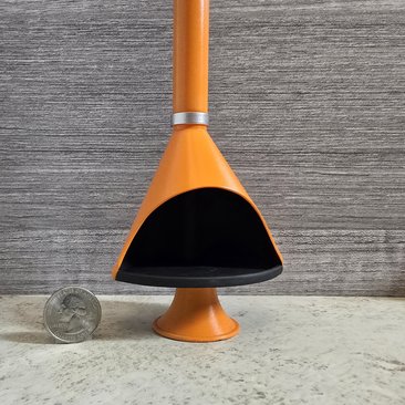 MADE TO ORDER 1:12 Dollhouse miniature Mid century modern free standing fireplace MCM orange fireplace Retro fireplace without battery lit logs 