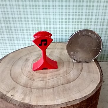 1:12 scale dollhouse headphone STAND Color: red