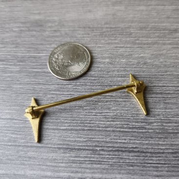 1:12 Dollhouse mid-century style towel bar REF Star
