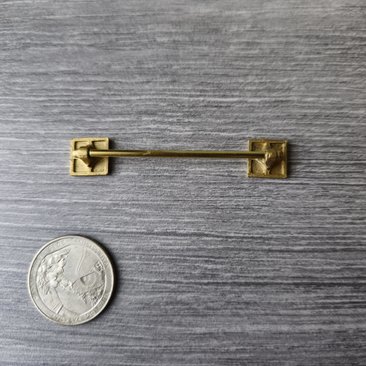 1:12 Dollhouse mid-century style towel bar REF Breeze block 