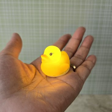 Battery operated yellow rubber duck lamp LED light Rubber duckie lamp for kids room 1:12 or play scale for you to decide