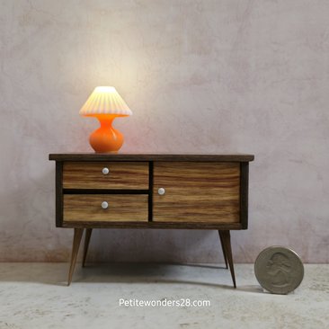 1:12 dollhouse table lamp Battery operated table lamp no external wires Price is for EACH REF Orange
