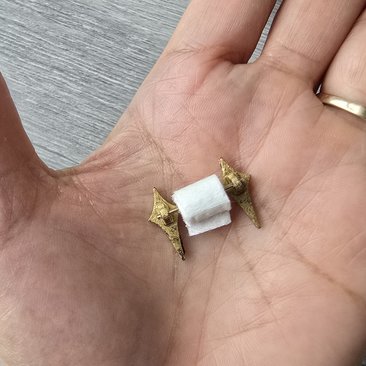 1:12 Dollhouse mid-century style toilet paper holder